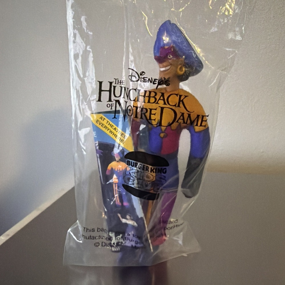 Hunchback‎ Of Notre Dame DISNEY 6" CLOPIN FIGURE 1996 BURGER KING